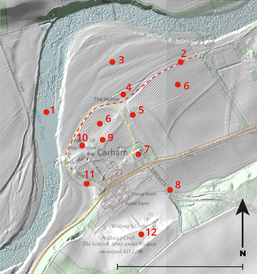 Lidar & Map of Carham